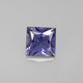 Iolita azul natural de 0,78 ct, cuadrado, VS