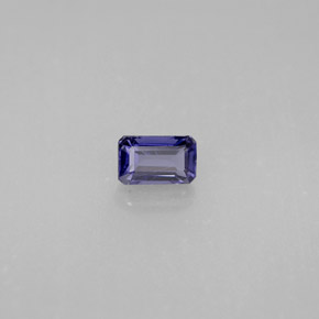 Iolita azul natural de 0,33 ct, corte esmeralda, VS