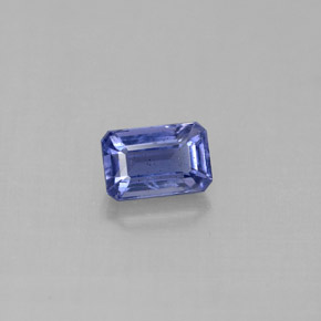 Iolita azul natural de 0,58 ct, corte esmeralda, VS-SI