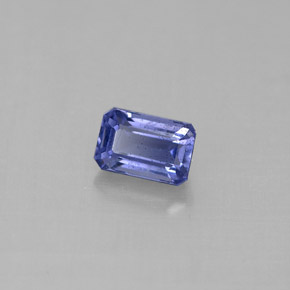 Iolita azul natural de 0,58 ct, corte esmeralda, VS-SI