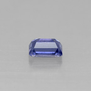 Iolita azul natural de 0,58 ct, corte esmeralda, VS-SI