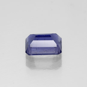 Iolita violeta natural de 0,58 ct, corte esmeralda, VS-SI