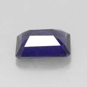 Iolita azul natural de 1,23 ct, corte esmeralda, VS