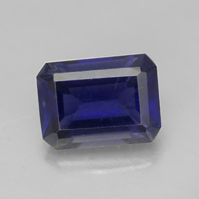 iolita Azul violeta natural de 1.43 ct, corte esmeralda, VS
