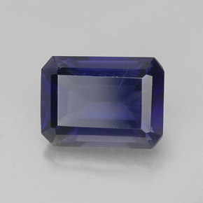 iolita Azul violeta natural de 1.43 ct, corte esmeralda, VS
