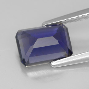 iolita Azul violeta natural de 1.43 ct, corte esmeralda, VS