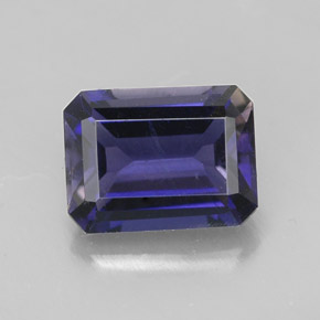 iolita Azul violeta natural de 1.41 ct, corte esmeralda, VVS-VS