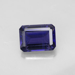 iolita Azul violeta natural de 1.57 ct, corte esmeralda, VS