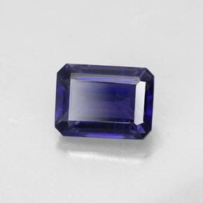 iolita Azul violeta natural de 1.57 ct, corte esmeralda, VS