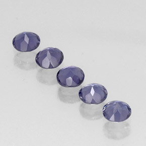 Gemas de iolita azul natural de  ct, corte redondo, VVS-VS
