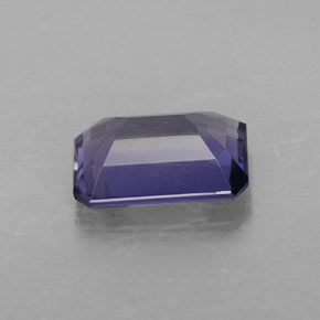 Iolita azul natural de 1,14 ct, corte esmeralda, VVS-VS