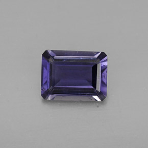 iolita Azul violeta natural de 1.06 ct, corte esmeralda, VS