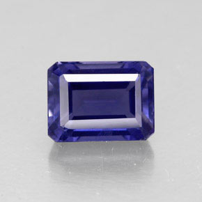 iolita Azul violeta natural de 1.93 ct, corte esmeralda, VS