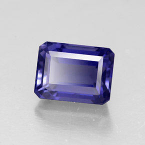 iolita Azul violeta natural de 1.93 ct, corte esmeralda, VS