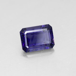 iolita Azul violeta natural de 1.35 ct, corte esmeralda, VS-SI