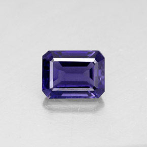 iolita Azul violeta natural de 1.62 ct, corte esmeralda, VS