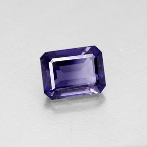 iolita Azul violeta natural de 1.62 ct, corte esmeralda, VS