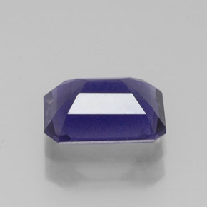 Iolita azul natural de 1,10 ct, corte esmeralda, VS