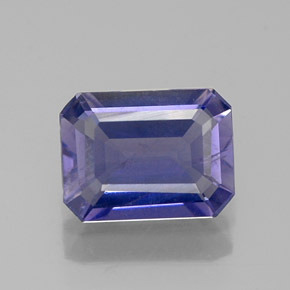 iolita Azul violeta natural de 1.05 ct, corte esmeralda, VS-SI