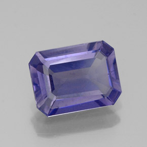 iolita Azul violeta natural de 1.05 ct, corte esmeralda, VS-SI