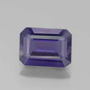 iolita Azul violeta natural de 0.92 ct, corte esmeralda, VVS-VS
