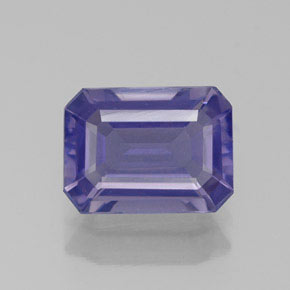 Iolita azul natural de 1,14 ct, corte esmeralda, VS