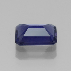 Iolita azul natural de 0,99 ct, corte esmeralda, VS