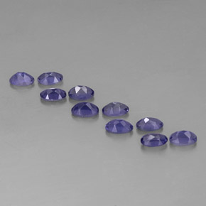 Gemas de iolita azul natural de  ct, corte óvalo, VS