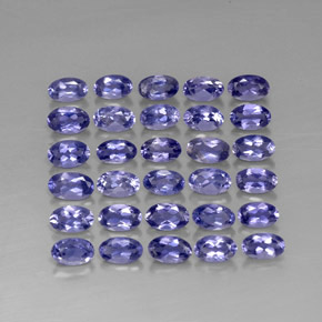 Gemas de iolita azul natural de  ct, corte óvalo, VVS-VS