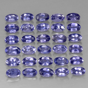 Gemas de iolita azul natural de  ct, corte óvalo, VVS-VS