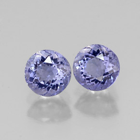 Gemas de iolita azul natural de  ct, corte redondo, VVS-VS