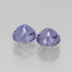 Gemas de iolita azul natural de  ct, corte redondo, VVS-VS