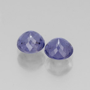 Gemas de iolita azul natural de  ct, corte redondo, VVS-VS