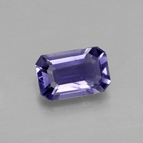 iolita Azul violeta natural de 0.40 ct, corte esmeralda, VS