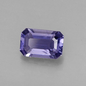 iolita Azul violeta natural de 0.40 ct, corte esmeralda, VS