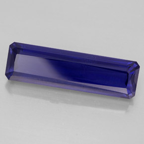 iolita Azul violeta natural de 7.24 ct, corte esmeralda, VS-SI