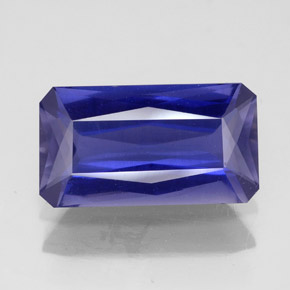 iolita Azul violeta natural de 4.13 ct, corte esmeralda, VS