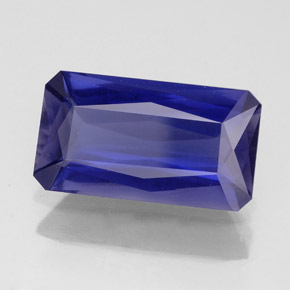 iolita Azul violeta natural de 4.13 ct, corte esmeralda, VS