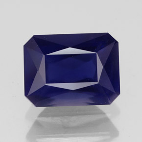 iolita Azul violeta natural de 3.08 ct, corte esmeralda, VS-SI