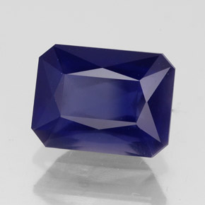 iolita Azul violeta natural de 3.08 ct, corte esmeralda, VS-SI