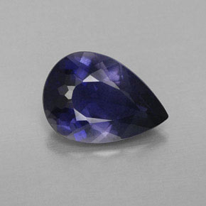 Iolita azul natural de 1,51 ct, en forma de pera, VS-SI