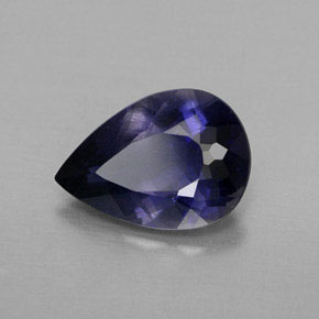 Iolita azul natural de 1,51 ct, en forma de pera, VS-SI