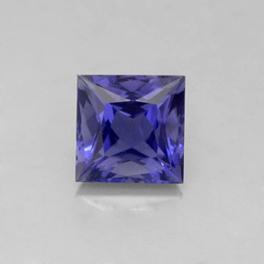 Iolita azul natural de 1,08 ct, cuadrado, VVS-VS