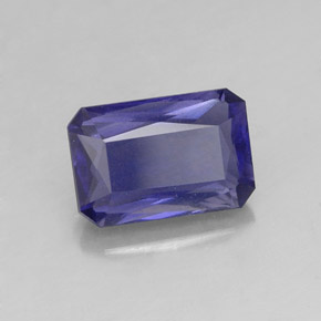 iolita Azul violeta natural de 1.39 ct, corte esmeralda, VS