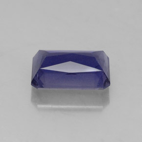Iolita azul natural de 1,35 ct, corte esmeralda, SI