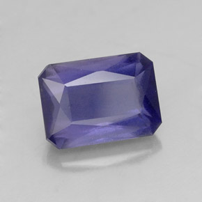 iolita Azul violeta natural de 1.72 ct, corte esmeralda, VS-SI
