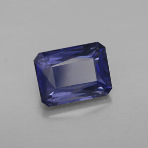 Iolita azul natural de 2,50 ct, corte esmeralda, VS-SI