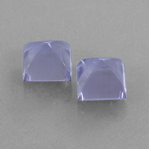 Gemas de iolita azul natural de  ct, cuadrado, transparente