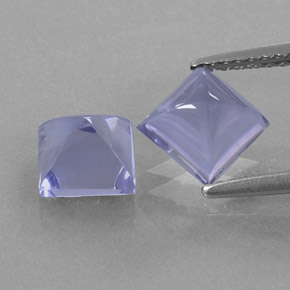 Gemas de iolita Azul violeta natural de  ct, Cuadrado, Transparente