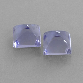 Gemas de iolita Azul violeta natural de  ct, Cuadrado, Transparente